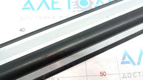 Door sill outer front left Audi Q5 8R 09-17 black with chrome, scratches, broken guide