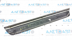 Door sill outer front right Audi Q5 8R 09-17 black with chrome, scratches, broken guide