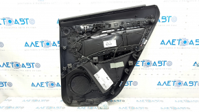 Door trim card rear left Audi Q5 8R 09-17 black, insert black, armrest rubber, molding under wood gloss, Bang and Olufsen