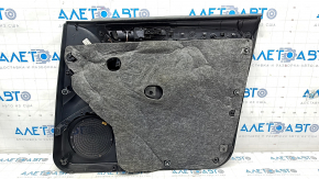 Door trim card front left Audi Q5 8R 09-17 black, insert black, armrest rubber, molding under wood gloss, Bang and Olufsen, broken crepe, scratches