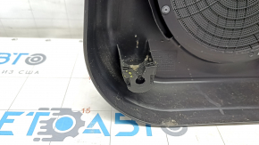Door trim card front left Audi Q5 8R 09-17 black, insert black, armrest rubber, molding under wood gloss, Bang and Olufsen, broken crepe, scratches