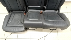Rear row of seats 2nd row Audi Q5 8R 09-17 leather, black, for dry cleaning, broken backrest lock, crack