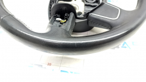 Bare steering wheel Audi Q5 8R 13-17 leather black, scratches, worn