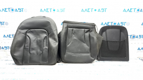 Audi Q5 8R 09-17 passenger seat trim set, leather, black, worn