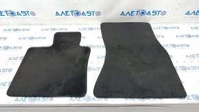 Set of floor mats for BMW X5 F15 14-18 black cloth for 3 rows, for cleaning