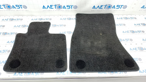 Set of floor mats for BMW X5 F15 14-18 black cloth for 3 rows, for cleaning