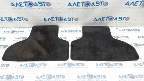 Set of floor mats for BMW X5 F15 14-18 black cloth for 3 rows, for cleaning