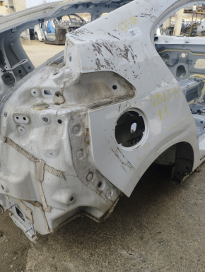 Quarter wing rear right Chevrolet Volt 11-15 on the body, white, dented, bumps