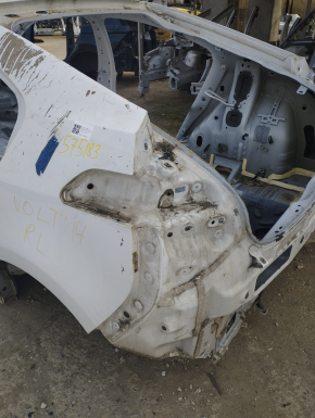 Quarter wing rear left Chevrolet Volt 11-15 on the body, white, pokes