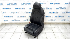 Driver's seat BMW X5 F15 14-18 without airbag, electric, memory, Comfort, leather black Dakota, cracked, broken pad