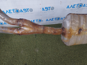 Muffler rear part with barrels Audi Q5 8R 09-17 2.0T with chrome tips, rusty