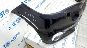 Bare front bumper BMW X5 F15 14-18 for 2 parking sensors, headlight washers, blue A89, scratches, dents