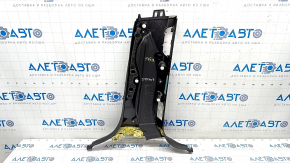 Center pillar trim lower left BMW X5 F15 14-18 black under air duct, scratch