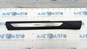 Door sill trim front left BMW X5 F15 14-18 black with chrome insert, scratches