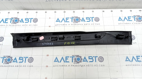 Front right door sill trim BMW X5 F15 14-18 black with chrome insert, scratches, trim peeled off
