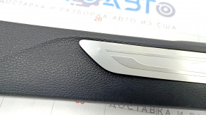 Front right door sill trim BMW X5 F15 14-18 black with chrome insert, scratches, trim peeled off
