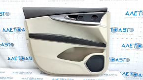 Door trim card front left Lincoln Nautilus 19-23 brown with beige, broken crepe