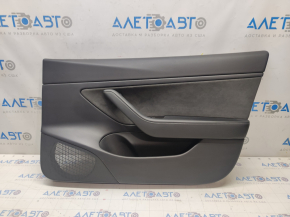 Door trim card front right Tesla Model 3 18-20 leather black, with window lift control and door opening button, bumpers