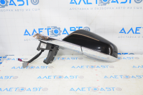 Side mirror left Tesla Model S 12-20 15+1 pins, auto-dimming, heated, black+chrome