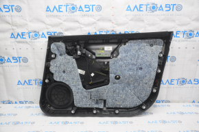 Door trim card front left Tesla Model S 12-15 pre-rest, black leather, with beige insert, with backlight, pokes on chrome
