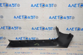 Door sill trim front right Tesla Model S 12-15 pre-rest, black, worn, tear in fastening