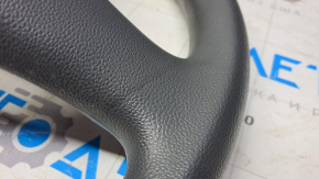 Bare steering wheel VW Jetta 19 - black rubber, dented, torn fasteners