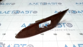 Rear right window lift control trim Lexus RX350 RX450h 10-15 brown wood, worn