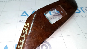Rear right window lift control trim Lexus RX350 RX450h 10-15 brown wood, worn