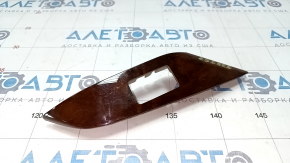 Rear left window lift control trim Lexus RX350 RX450h 10-15 brown wood, worn
