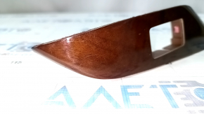Rear left window lift control trim Lexus RX350 RX450h 10-15 brown wood, worn