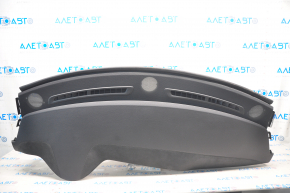 Torpedo front panel with AIRBAG Tesla Model S 12-20 leather black + suede, broken fasteners, scratches