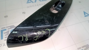 Rear left window lifter control trim Nissan Leaf 11-17 black, glossy, scratches