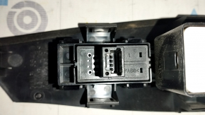Front right window lift control Mazda 6 13-21 black with backlight, chrome, with overlay, gloss, scratches, auto