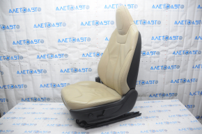 Driver's seat Tesla Model S 12-15 pre-rest, type 2, with airbag, electric, heated, beige leather, worn, for cleaning