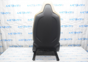 Passenger seat Tesla Model S 12-15 pre-rest, type 2, with airbag, electric, heated, beige leather, for cleaning