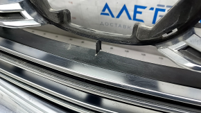 Radiator grill grill Mazda CX-9 16- without emblem, with chrome inserts, under the podium, cracks, sand