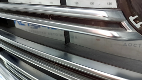 Radiator grill grill Mazda CX-9 16- without emblem, with chrome inserts, under the podium, cracks, sand