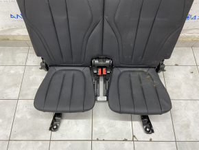 Rear row of seats 3 row BMW X5 F15 14-18 leather black Dakota, broken lining mount