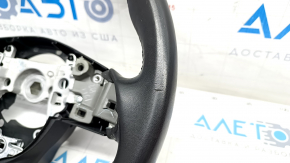 Naked steering wheel Mazda CX-9 16- without heating, with chrome insert, leather, black, dents, scratches