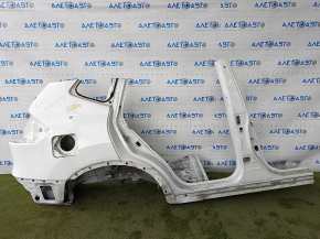 Quarter wing rear right Nissan Rogue 14-20 white, with central pillar, bumps, dent