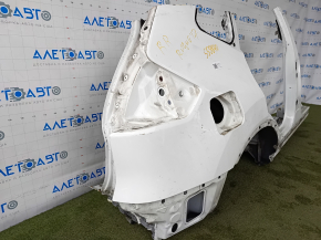 Quarter wing rear right Nissan Rogue 14-20 white, with central pillar, bumps, dent