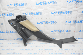 Rear pillar trim lower left Tesla Model S 12-15 pre-restoration, black, with beige insert, rubbed