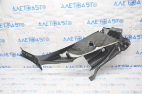 Rear pillar trim lower left Tesla Model S 12-15 pre-restoration, black, with beige insert, rubbed