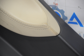 Rear pillar trim lower left Tesla Model S 12-15 pre-restoration, black, with beige insert, rubbed