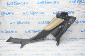 Rear pillar trim lower right Tesla Model S 12-15 pre-rest, black, with beige insert, rubbed