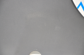 Lower left center pillar trim Tesla Model S 12-20 black, with beige insert, rubbed on insert, worn, bump on chrome