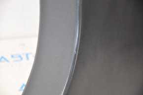Center pillar trim lower right Tesla Model S 12-20 black, with beige insert, scratches, bump, rubbed on insert