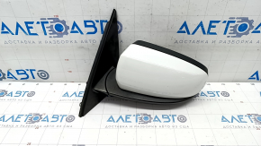 Side mirror left BMW X5 E70 07-13 white, 3+4 pins, auto-dimming, with camera, mirror element missing