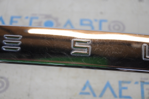 Tesla Model S 12-15 pre-restored trunk door molding type 1, chrome, broken mount, minor scratches