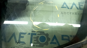 Door glass triangle with seal rear left Honda Accord 13-17 petrol, green tint, scratches